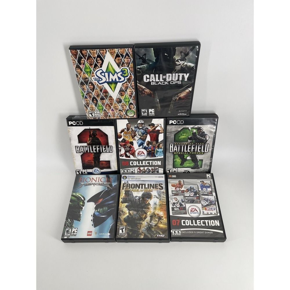 👉 PC Game Lot Sims 3 Black Ops Battlefield 8 Games Used Untested‎ As Is